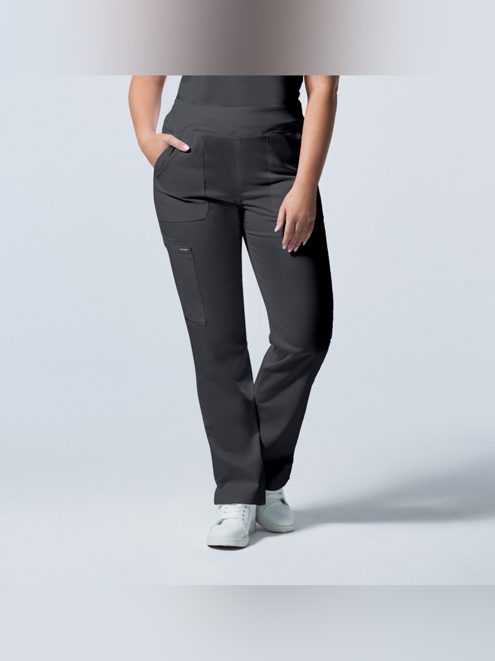 Landau NWOT ProFlex Women’s Gray Cargo Scrub Pants | Small petite